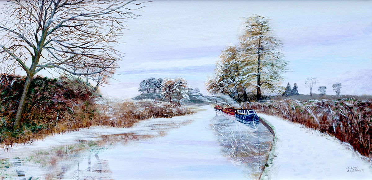 winter scene on the kennet and avon